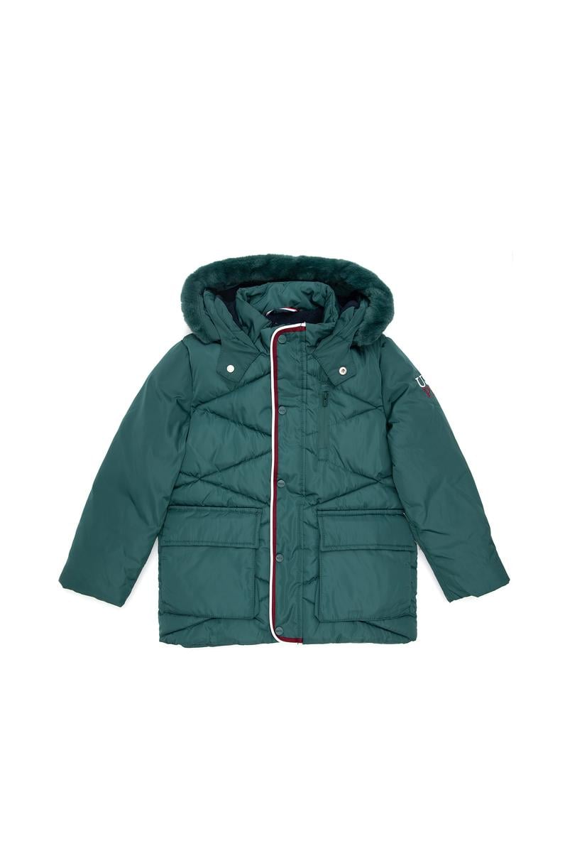 Erkek Çocuk Koyu Yeşil Kaban