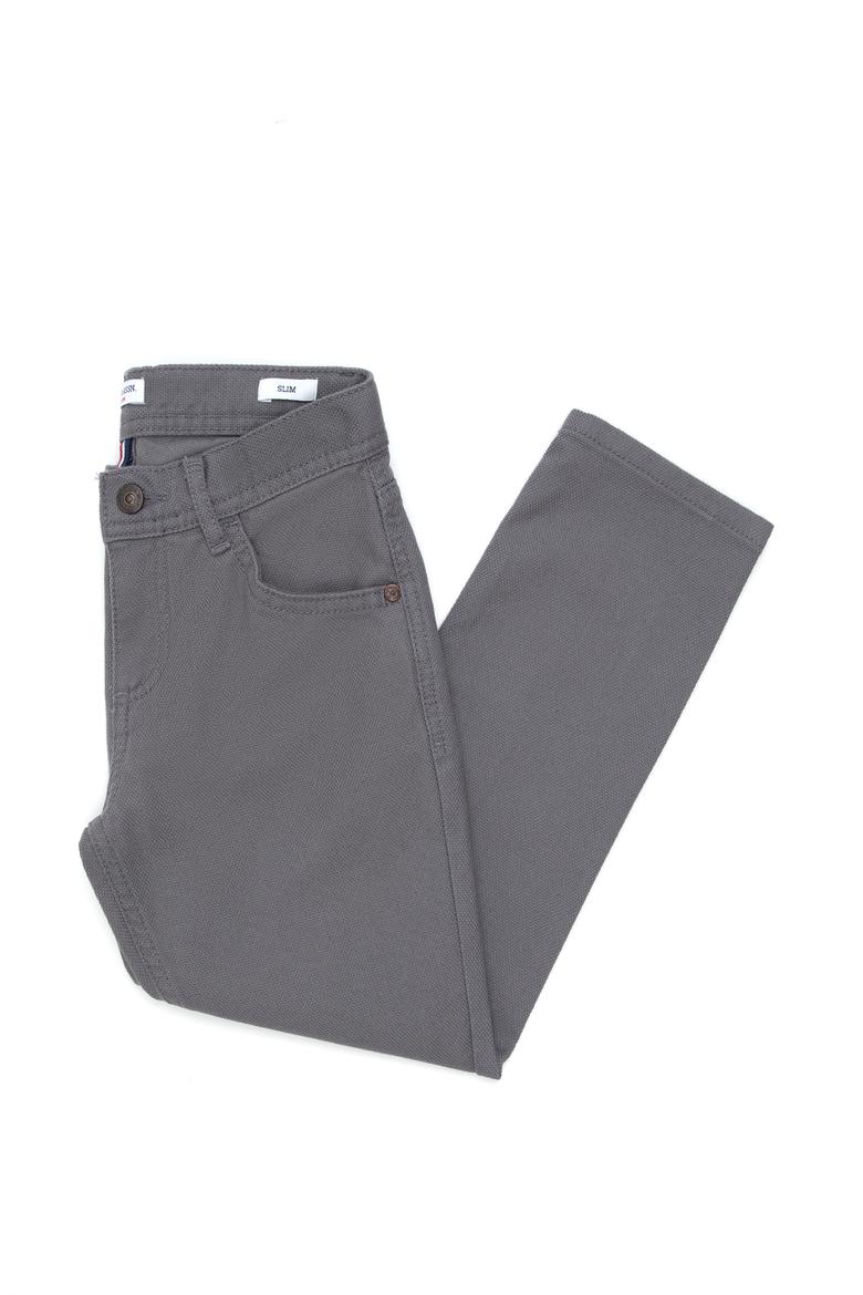 Erkek Çocuk Gri Kanvas Pantolon