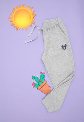 Kız Çocuk Açık Gri Melanj Eşofman Altı - 50296289050