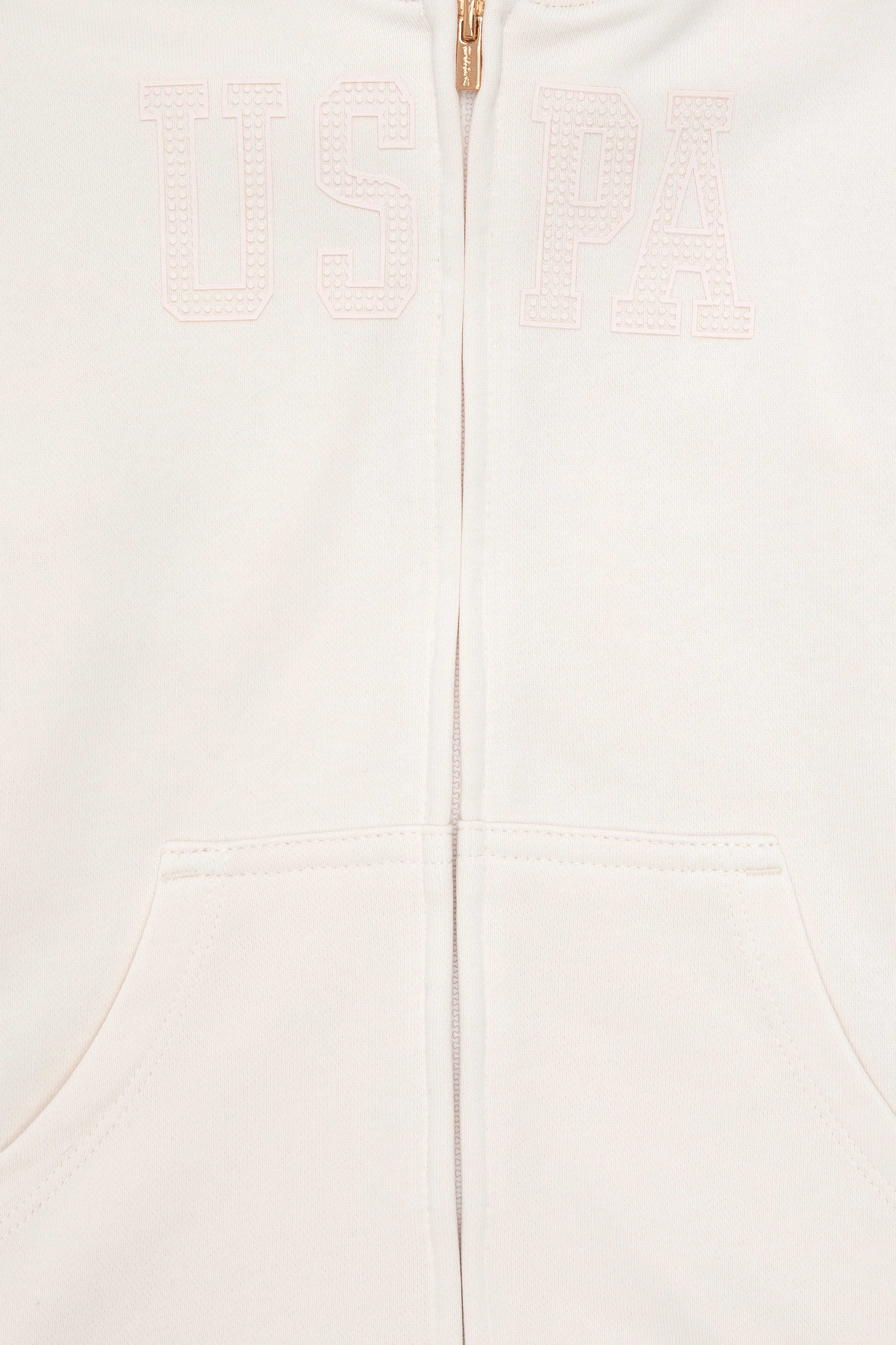 Kız Çocuk Krem Kapüşonlu Basic Sweatshirt