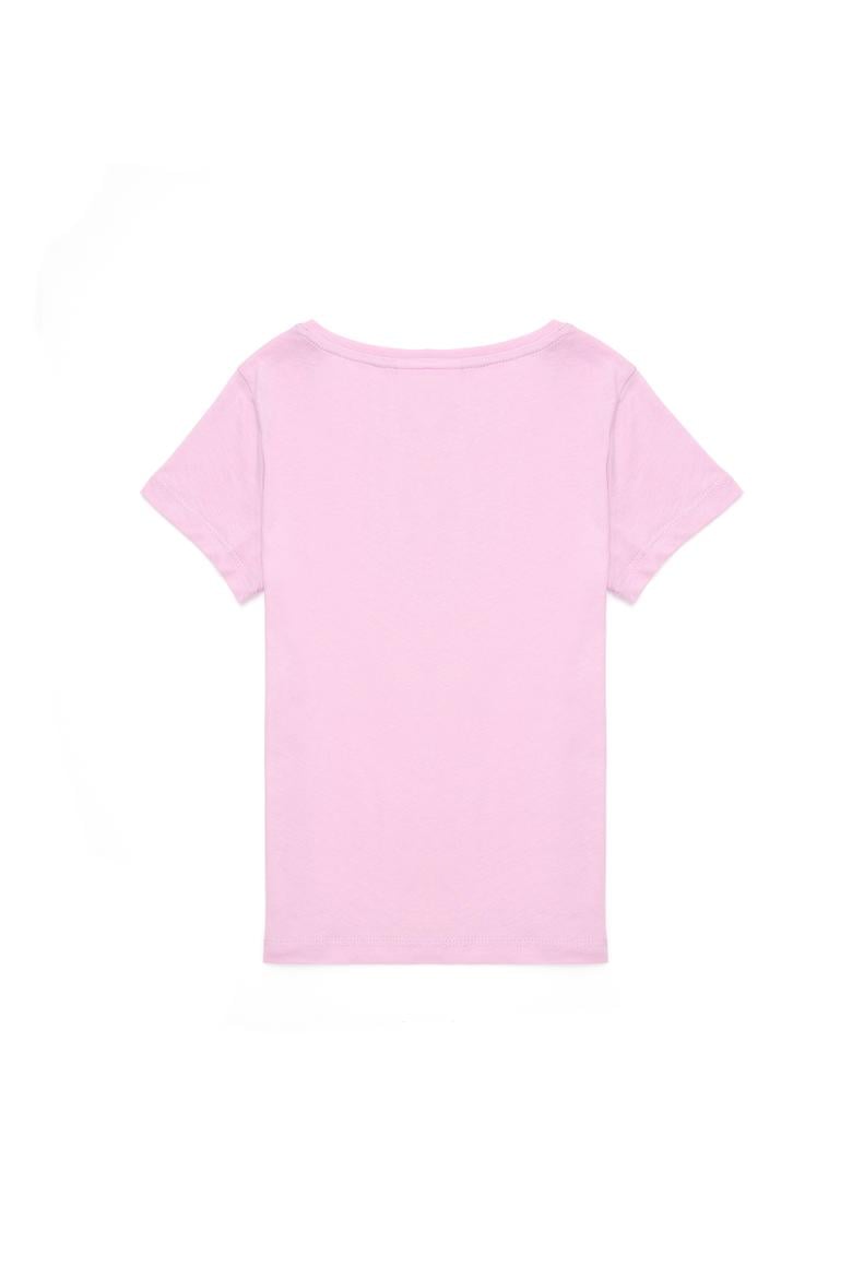 Kız Çocuk Pembe Basic Tişört - 50294756013