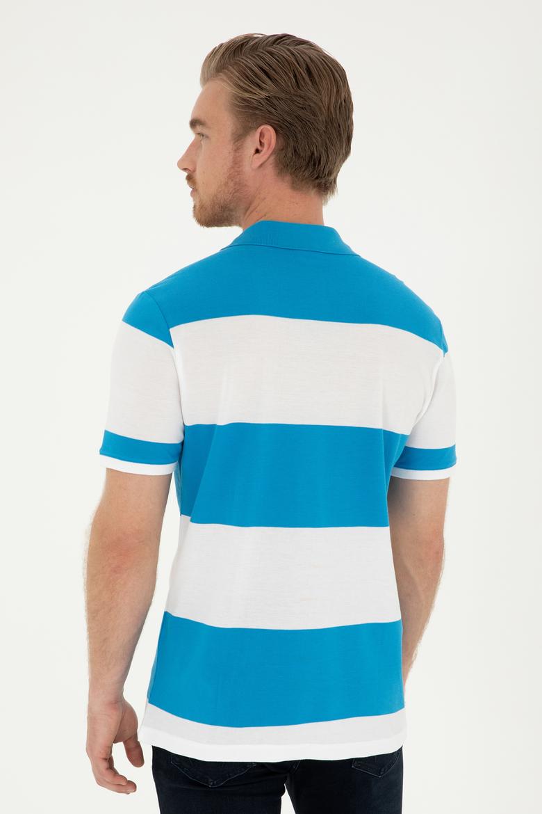 Erkek Regular Fit Polo Yaka Saks Tişört - 50281836009