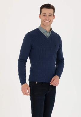 Erkek İndigo Basic Kazak - 50224991077