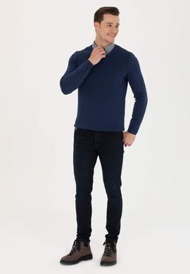 Erkek İndigo Basic Kazak - 50224991077