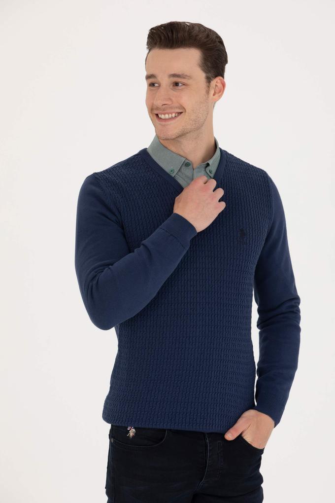 Erkek İndigo Basic Kazak