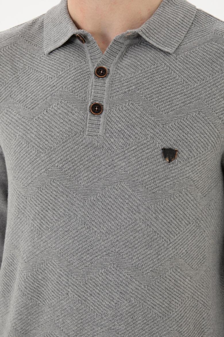 Erkek Gri Melanj Kazak - 50253695017