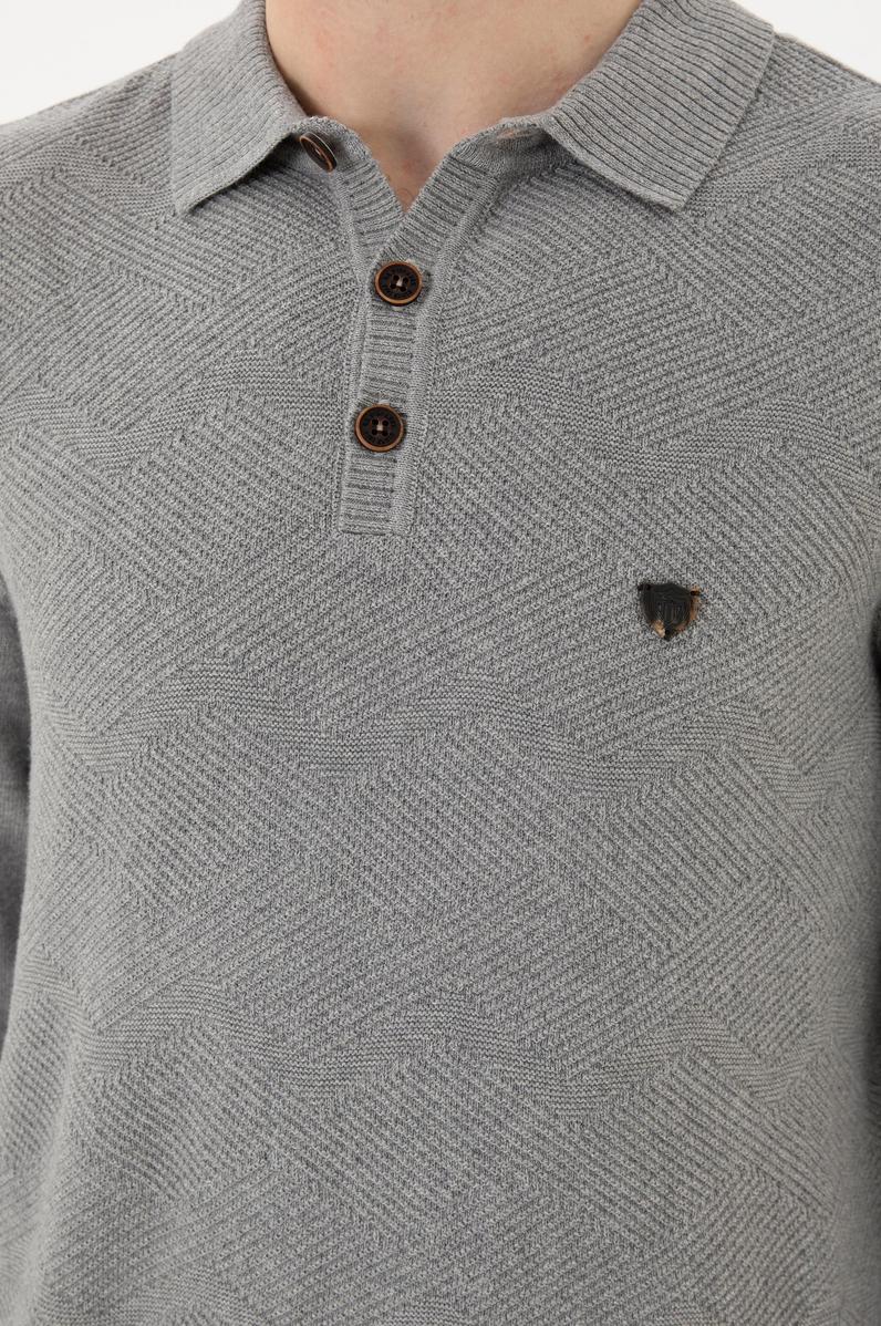 Erkek Gri Melanj Kazak