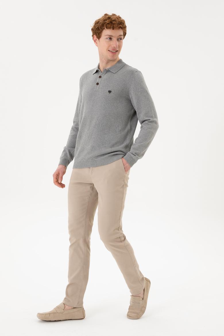 Erkek Gri Melanj Kazak - 50253695017