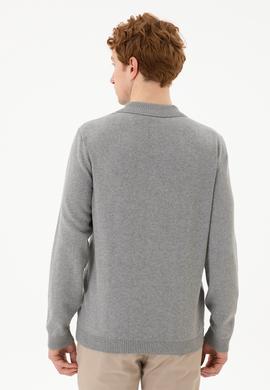 Erkek Gri Melanj Kazak - 50253695017