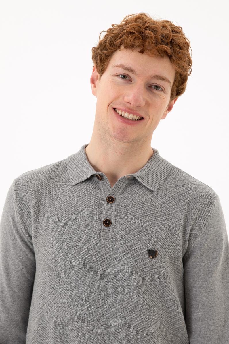 Erkek Gri Melanj Kazak