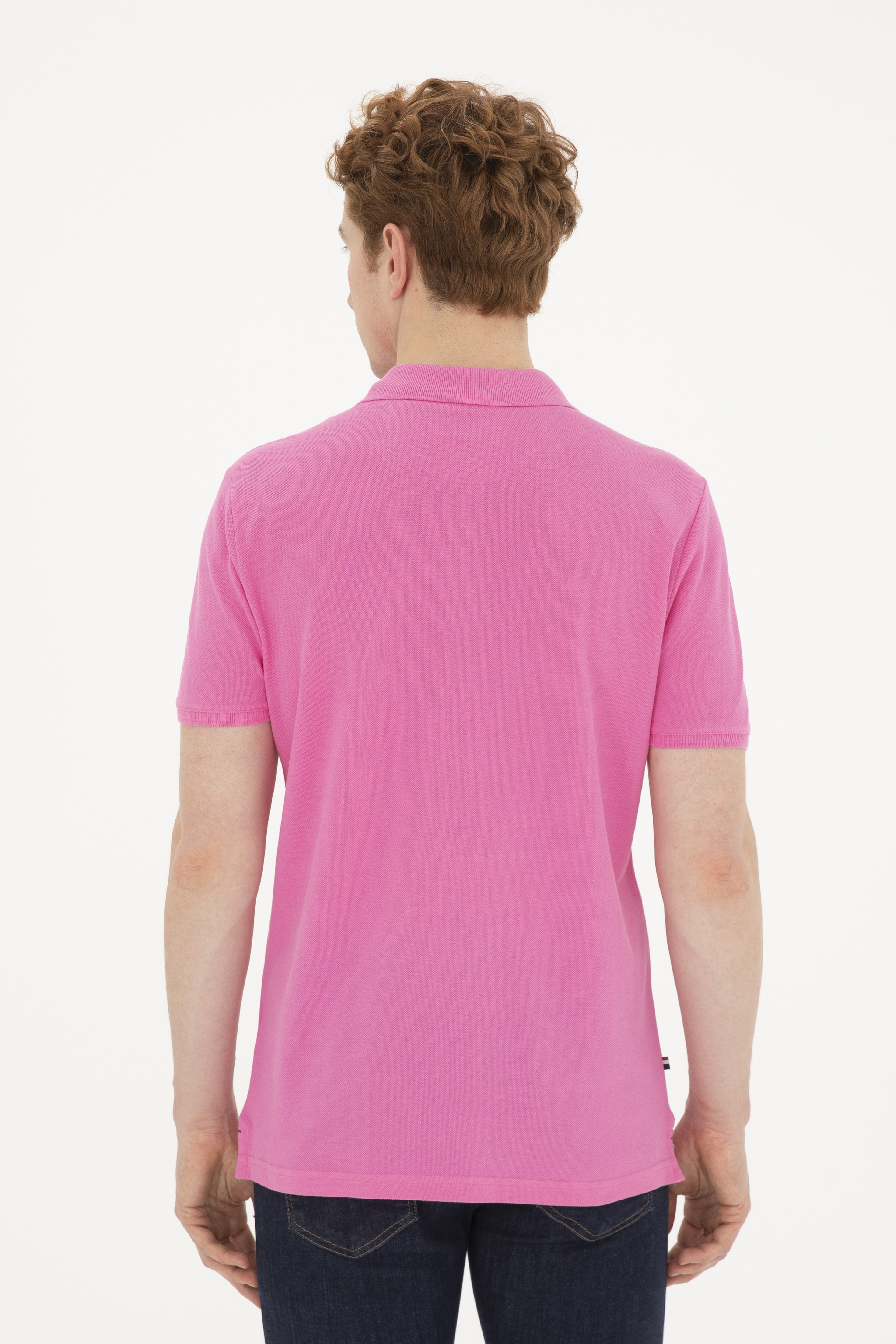 Erkek Pembe Basic Tişört - Image 5