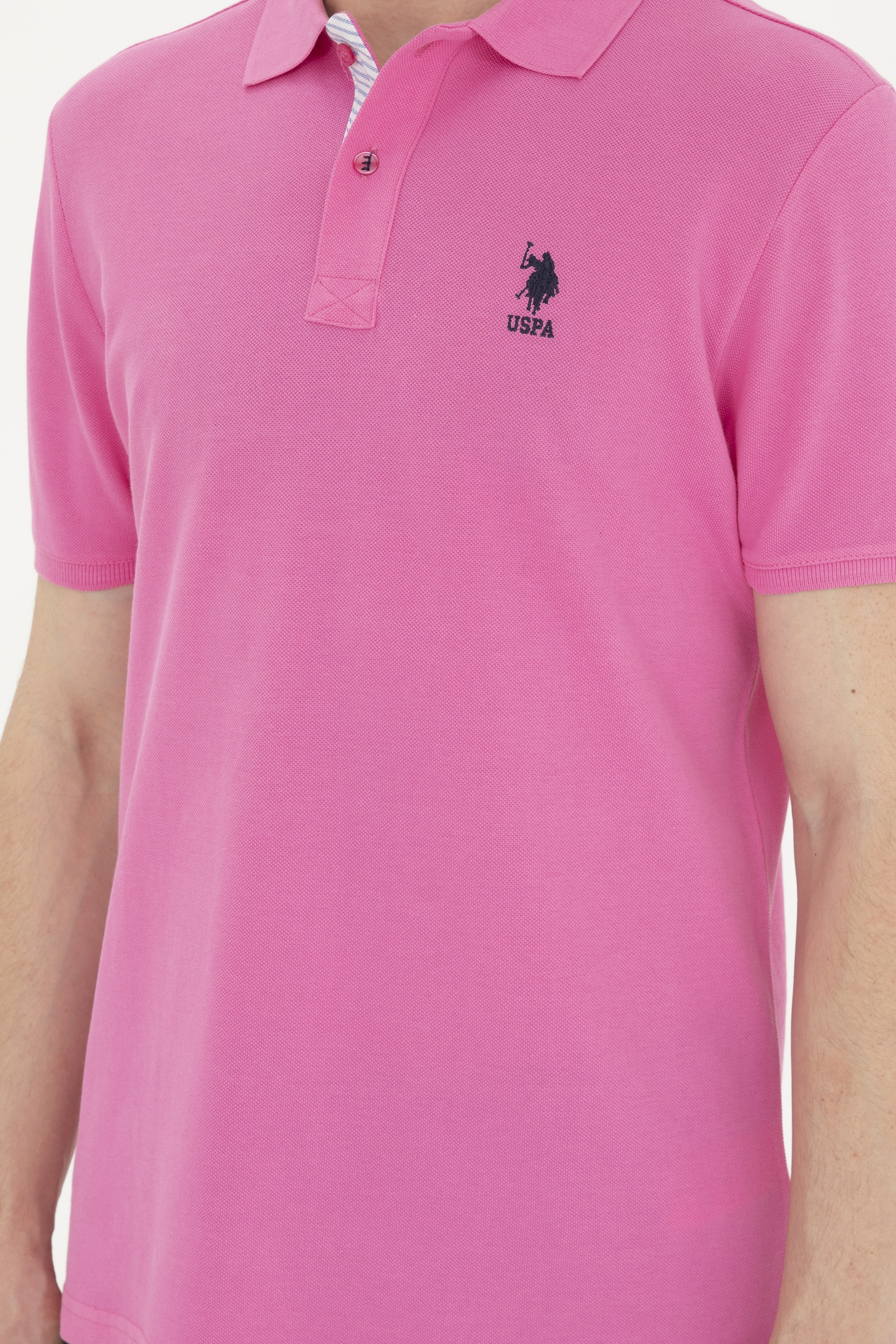Erkek Pembe Basic Tişört - Image 6