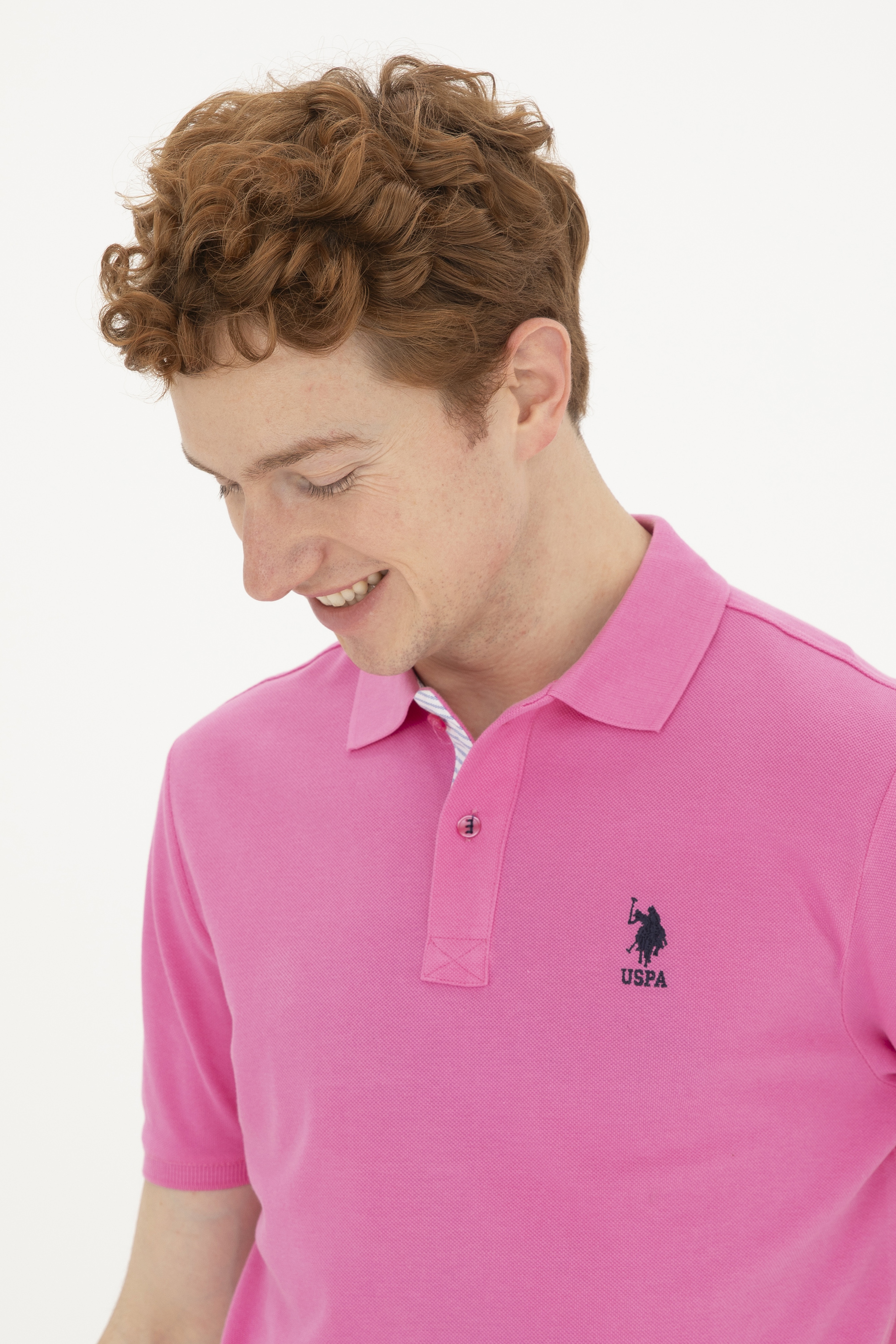 Erkek Pembe Basic Tişört - Image 2