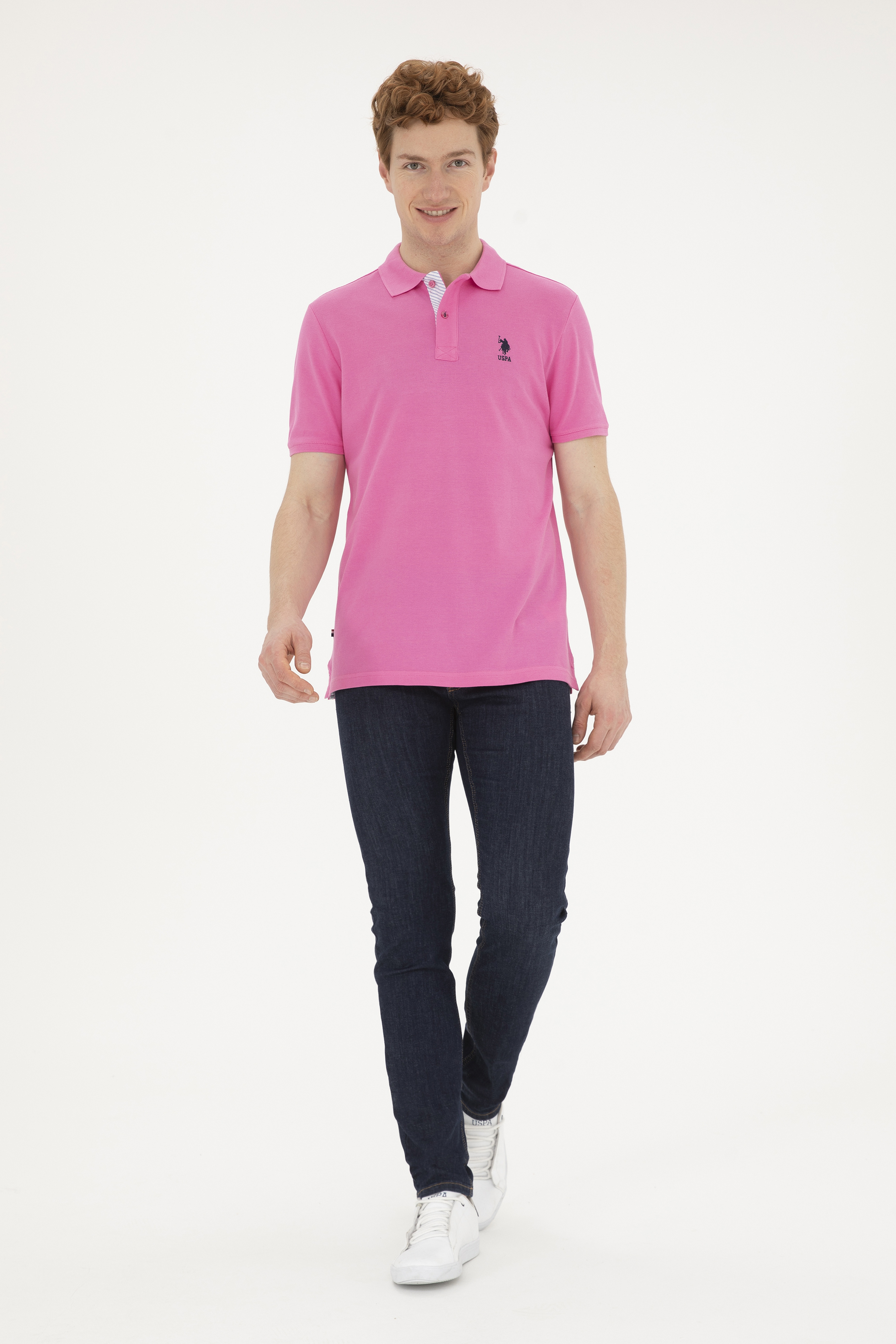 Erkek Pembe Basic Tişört - Image 4