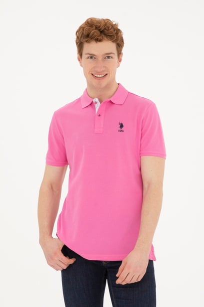 Erkek Pembe Basic Tişört