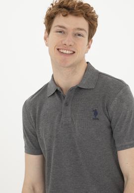 Erkek Antrasit Melanj Basic Tişört - 50263238489