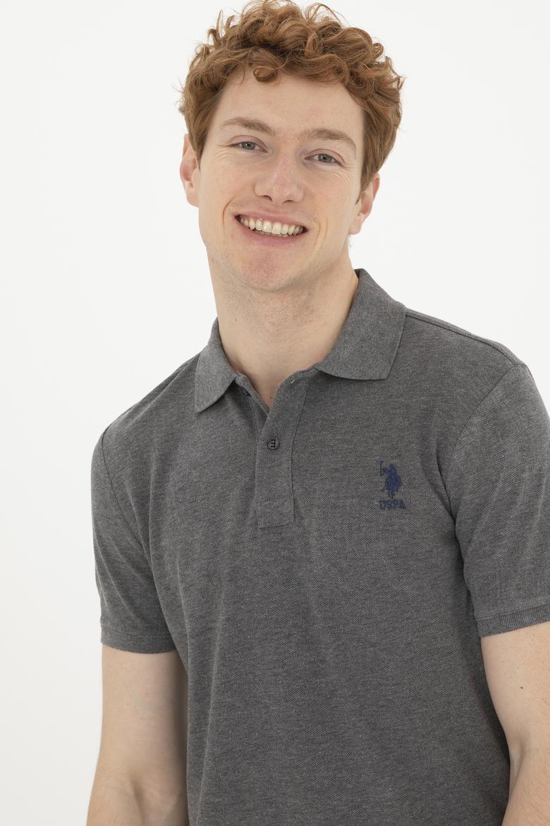 Erkek Antrasit Melanj Basic Tişört - 50263238489