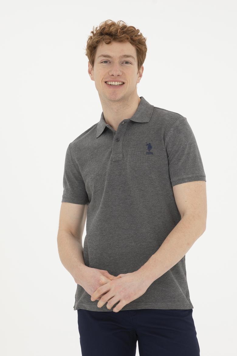 Erkek Antrasit Melanj Basic Tişört