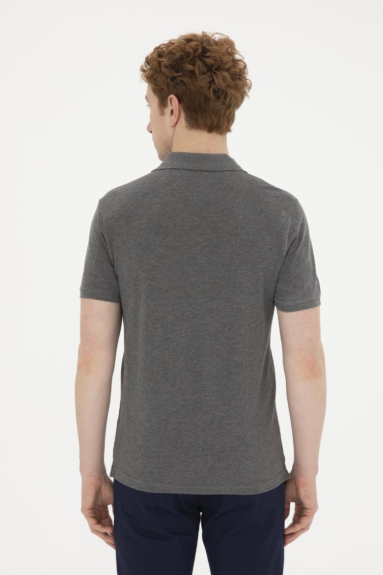 Erkek Antrasit Melanj Basic Tişört - 50263238489