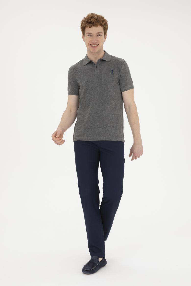 Erkek Antrasit Melanj Basic Tişört - 50263238489