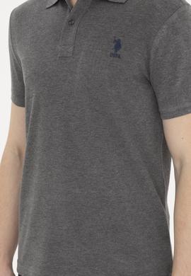 Erkek Antrasit Melanj Basic Tişört - 50263238489