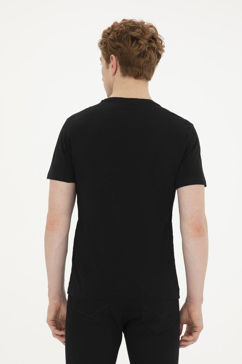 Erkek Siyah Basic Tişört - 50263324027