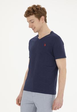 Erkek Lacivert Basic Tişört - 50263324016