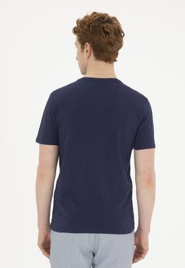 Erkek Lacivert Basic Tişört - 50263324016