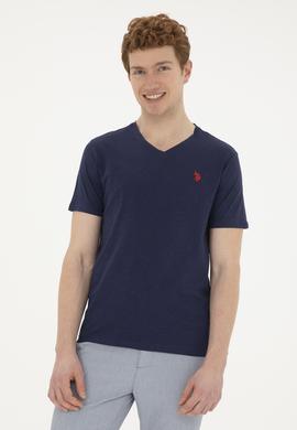 Erkek Lacivert Basic Tişört - 50263324016