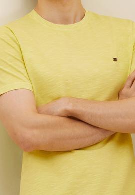 Erkek Neon Sarı Basic Tişört - 50263476108