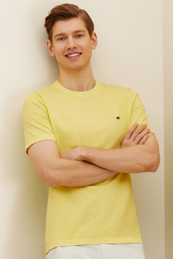 Erkek Neon Sarı Basic Tişört
