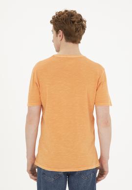 Erkek Turuncu Basic Tişört - 50263476142