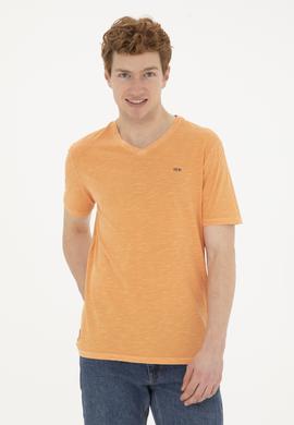 Erkek Turuncu Basic Tişört - 50263476142