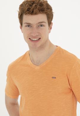 Erkek Turuncu Basic Tişört - 50263476142