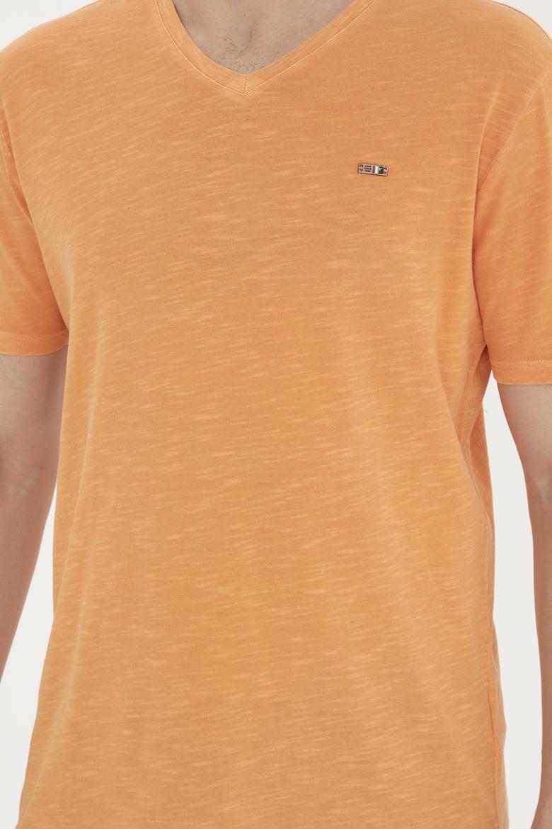 Erkek Turuncu Basic Tişört - 50263476142