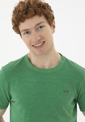 Erkek Yeşil Basic Tişört - 50263476134