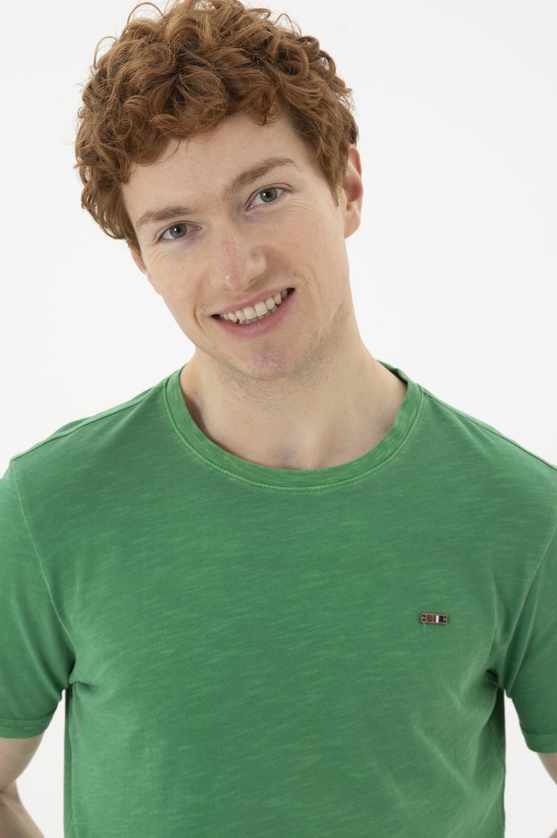 Erkek Yeşil Basic Tişört