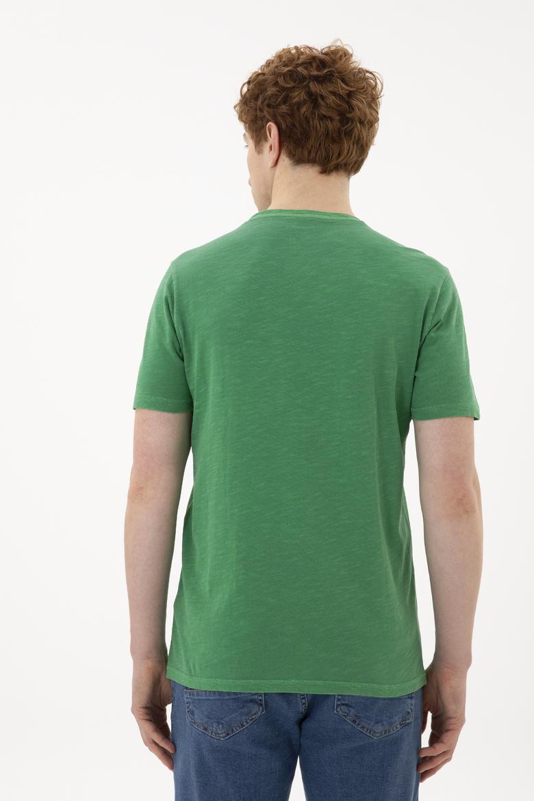 Erkek Yeşil Basic Tişört - 50263476134
