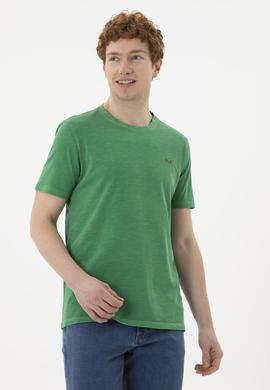 Erkek Yeşil Basic Tişört - 50263476134