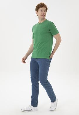 Erkek Yeşil Basic Tişört - 50263476134