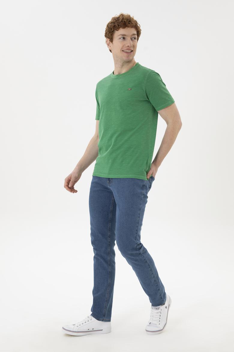Erkek Yeşil Basic Tişört - 50263476134