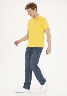 Erkek Sarı Basic Tişört - 50267011208