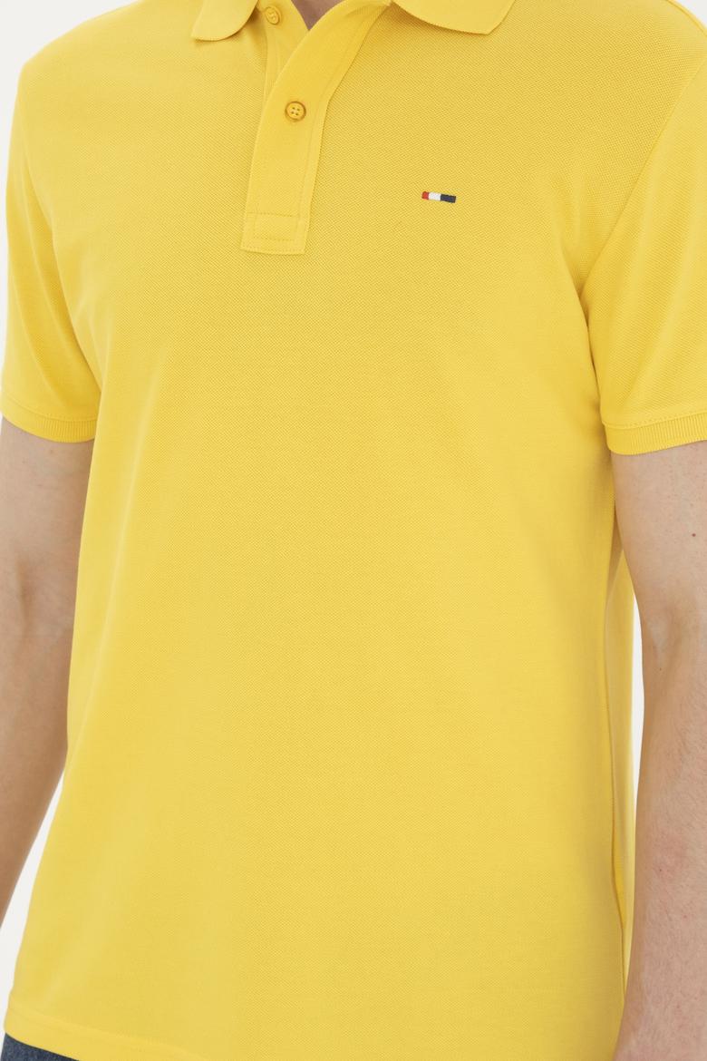 Erkek Sarı Basic Tişört - 50267011208