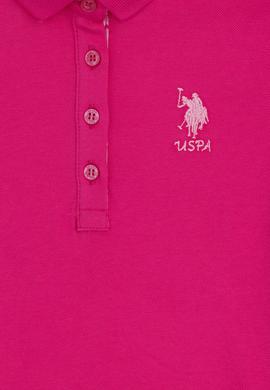 Kız Çocuk Fuşya Polo Yaka Basic Tişört - 50283286161