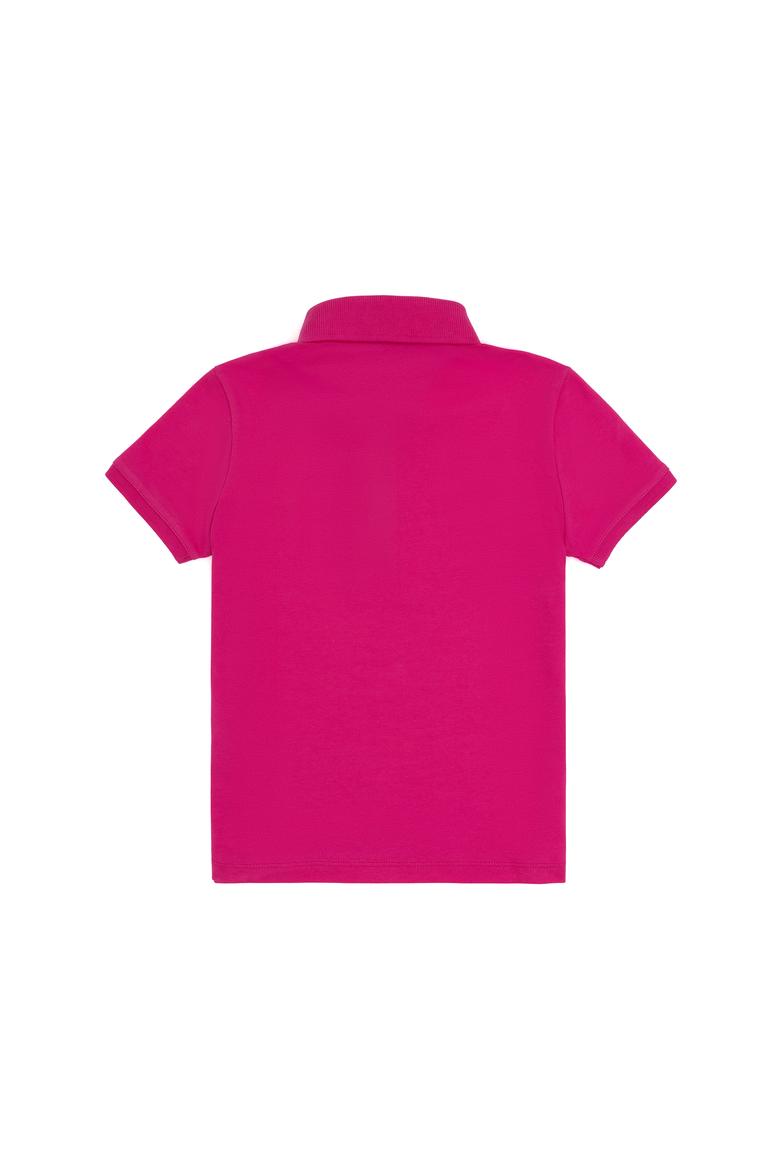 Kız Çocuk Fuşya Polo Yaka Basic Tişört - 50283286161