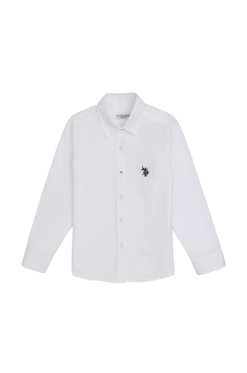 Kız Çocuk Beyaz Uzun Kollu Gömlek