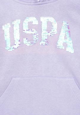 Kız Çocuk Lila Kapüşonlu Basic Sweatshirt - 50292512114