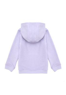 Kız Çocuk Lila Kapüşonlu Basic Sweatshirt - 50292512114