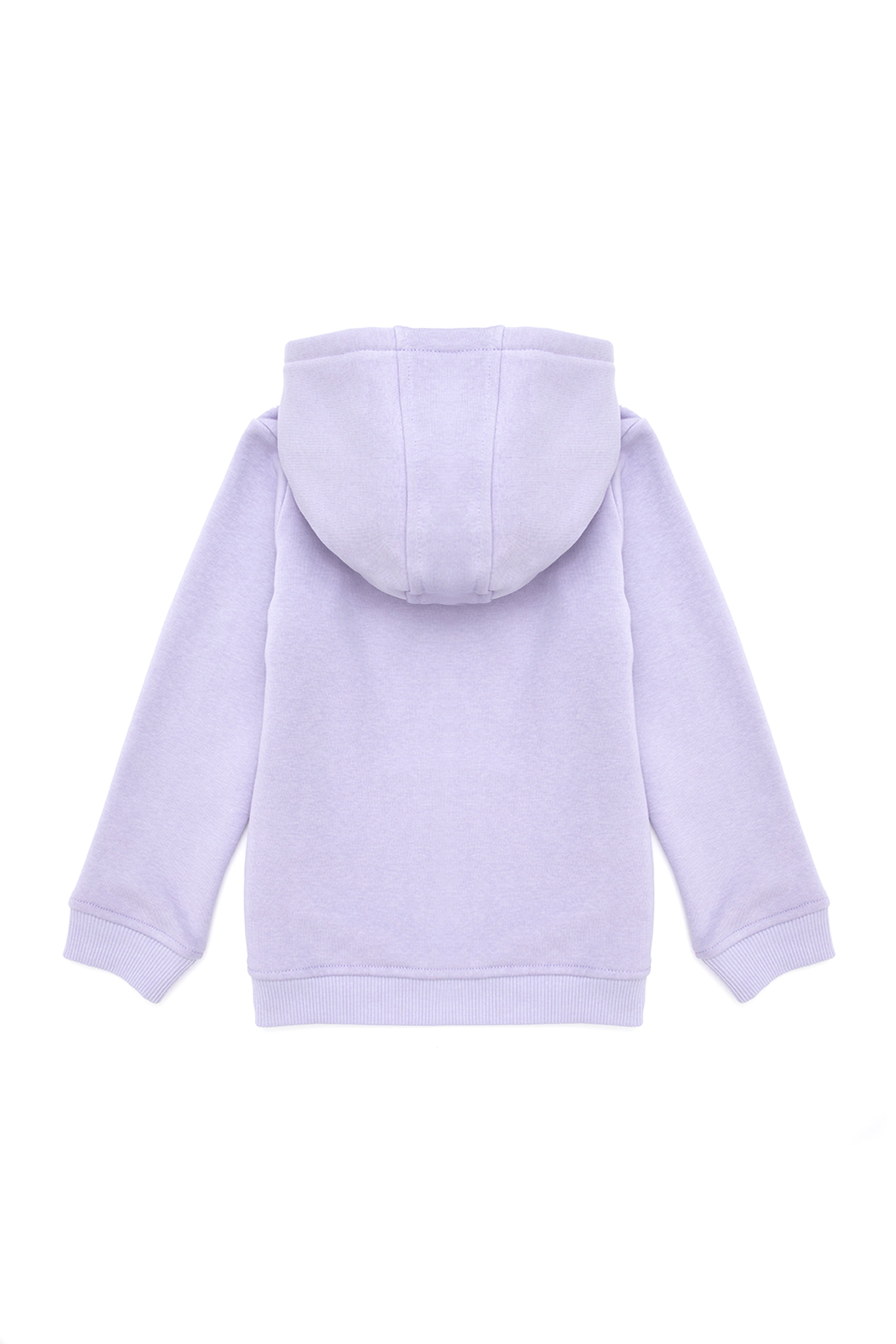 Kız Çocuk Lila Kapüşonlu Basic Sweatshirt