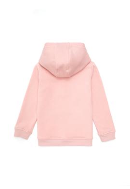 Kız Çocuk Toz Pembe Kapüşonlu Basic Sweatshirt - 50292512136